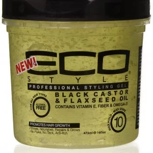 Ecoco Eco Style Professional Styling Gel Black Castor & Flaxseed Oil (16 oz.)